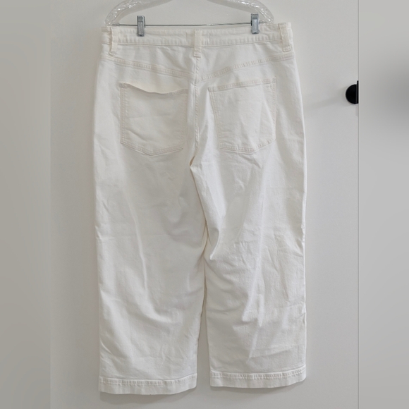 Madewell Curvy Perfect Vintage Wide Leg Crop Jeans W33 Tile White NWT NU078 - Picture 7 of 11